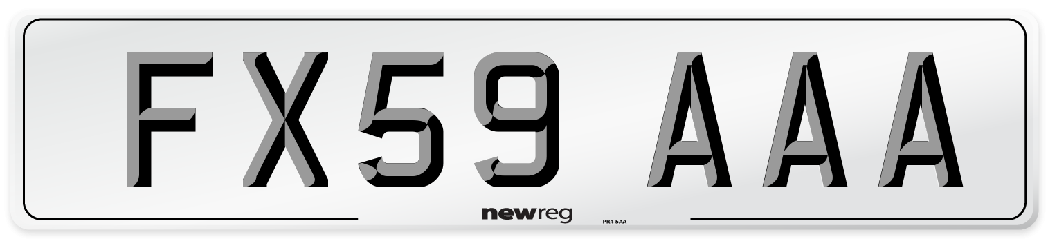 FX59 AAA Number Plate from New Reg